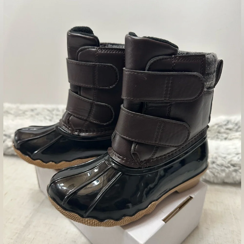 Ahannie Kids Boys Girls Winter Duck Boot, Youth Outdoor Waterproof